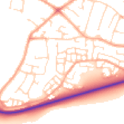 Daytime road noise heatmap for SG5 4NP