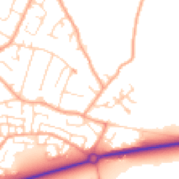 Daytime road noise heatmap for SG5 4NT