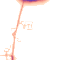 Daytime road noise heatmap for SG5 4SB
