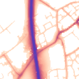 Daytime road noise heatmap for SG7 5AA
