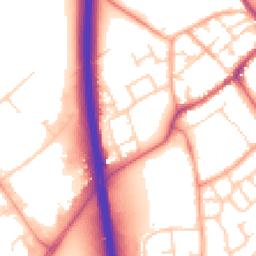 Daytime road noise heatmap for SG7 5AB