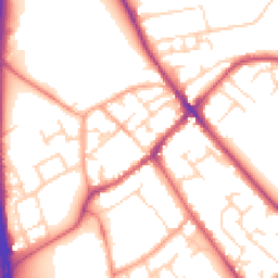 Daytime road noise heatmap for SG7 5AE
