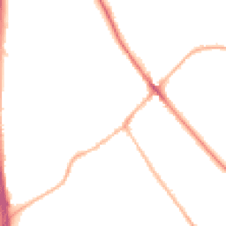 Night-time road noise heatmap for SG7 5AE