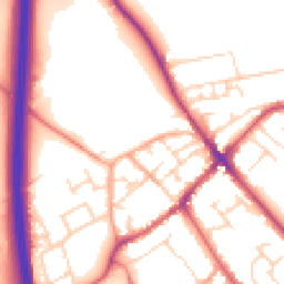 Daytime road noise heatmap for SG7 5AL