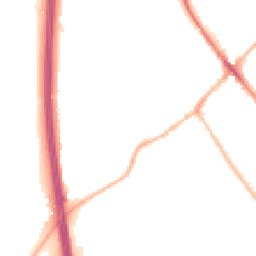 Night-time road noise heatmap for SG7 5AP