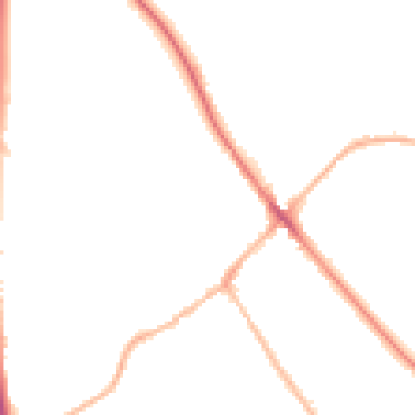 Night-time road noise heatmap for SG7 5AQ