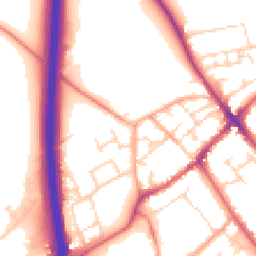 Daytime road noise heatmap for SG7 5AR