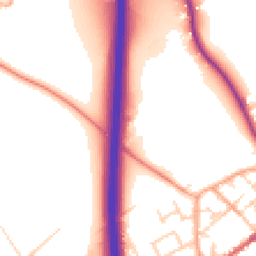 Daytime road noise heatmap for SG7 5AU