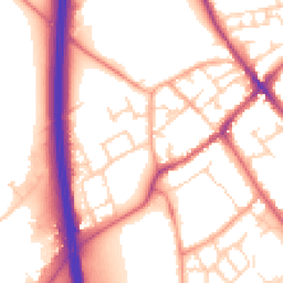 Daytime road noise heatmap for SG7 5AX