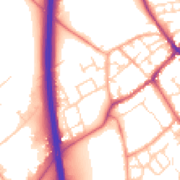 Daytime road noise heatmap for SG7 5AY