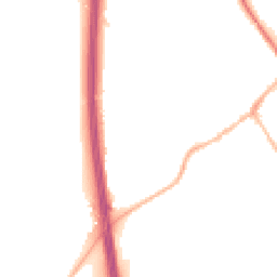 Night-time road noise heatmap for SG7 5AZ