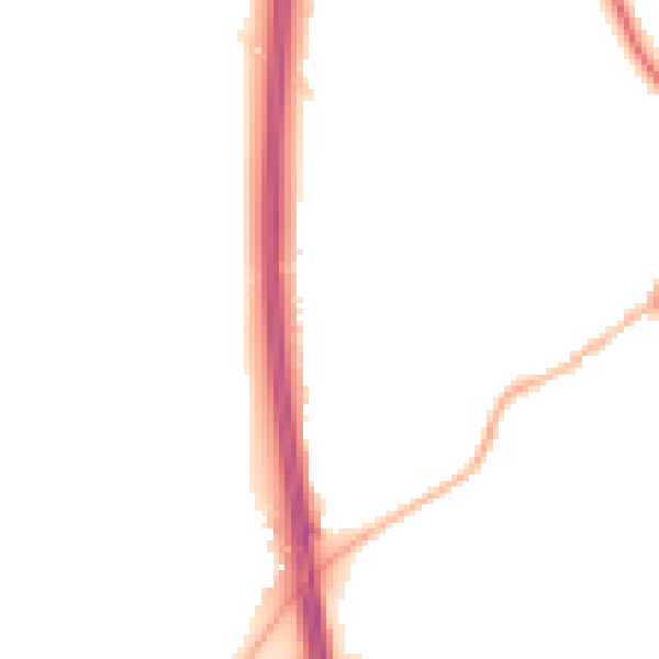 Night-time road noise heatmap for SG7 5BG