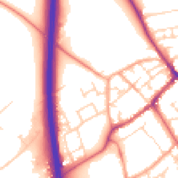 Daytime road noise heatmap for SG7 5BJ