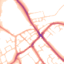 Daytime road noise heatmap for SG7 5BL