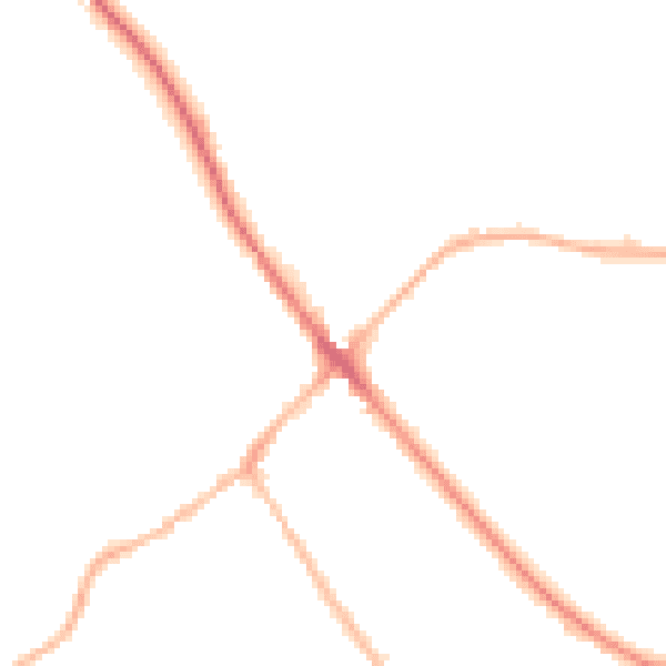 Night-time road noise heatmap for SG7 5BS