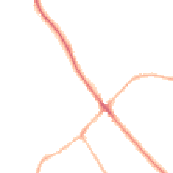 Night-time road noise heatmap for SG7 5BU
