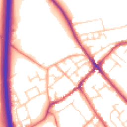 Daytime road noise heatmap for SG7 5BW