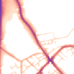 Daytime road noise heatmap for SG7 5BX