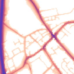 Daytime road noise heatmap for SG7 5DJ