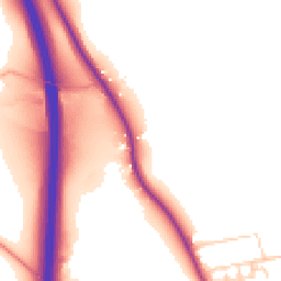 Daytime road noise heatmap for SG7 5DN
