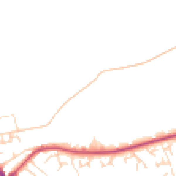 Daytime road noise heatmap for SG7 5DS