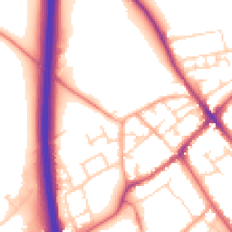 Daytime road noise heatmap for SG7 5FA