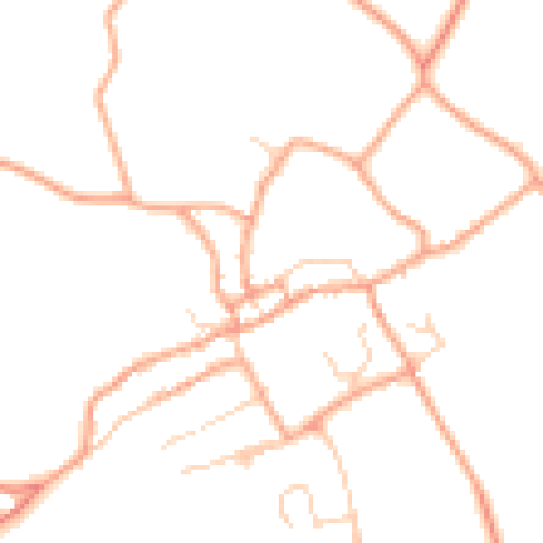 Daytime road noise heatmap for SG7 5NU
