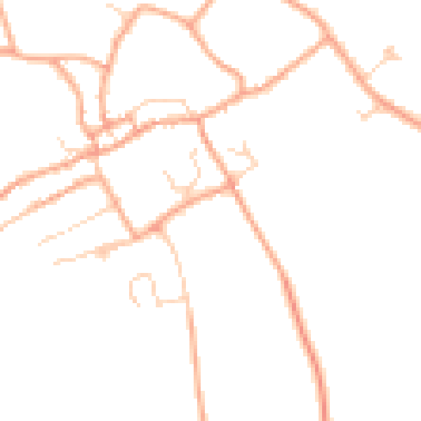 Daytime road noise heatmap for SG7 5PA