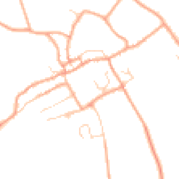 Daytime road noise heatmap for SG7 5PU