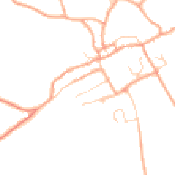 Daytime road noise heatmap for SG7 5QN