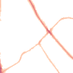 Night-time road noise heatmap for SG7 5TA