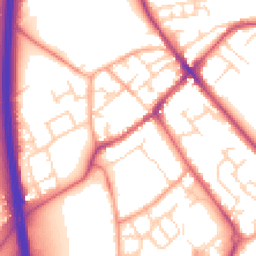 Daytime road noise heatmap for SG7 6AE