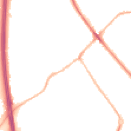 Night-time road noise heatmap for SG7 6AE