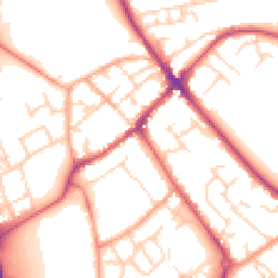 Daytime road noise heatmap for SG7 6AR