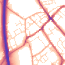 Daytime road noise heatmap for SG7 6AT