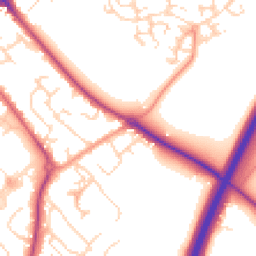 Daytime road noise heatmap for SG7 6FN