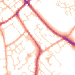 Daytime road noise heatmap for SG7 6LA