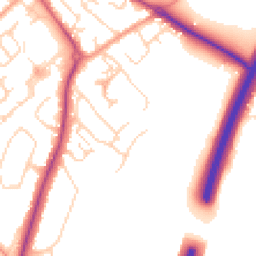 Daytime road noise heatmap for SG7 6LN