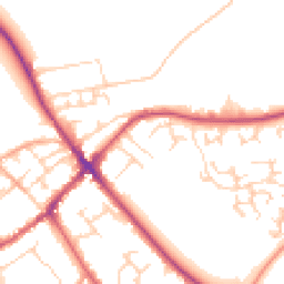 Daytime road noise heatmap for SG7 6NU