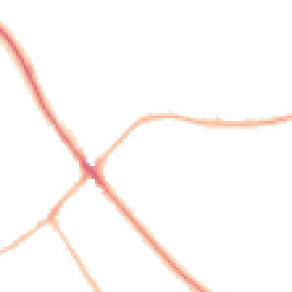 Night-time road noise heatmap for SG7 6NU