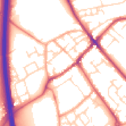 Daytime road noise heatmap for SG7 6XS