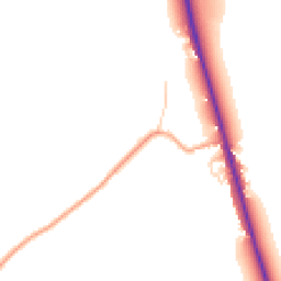 Daytime road noise heatmap for SG8 0BG