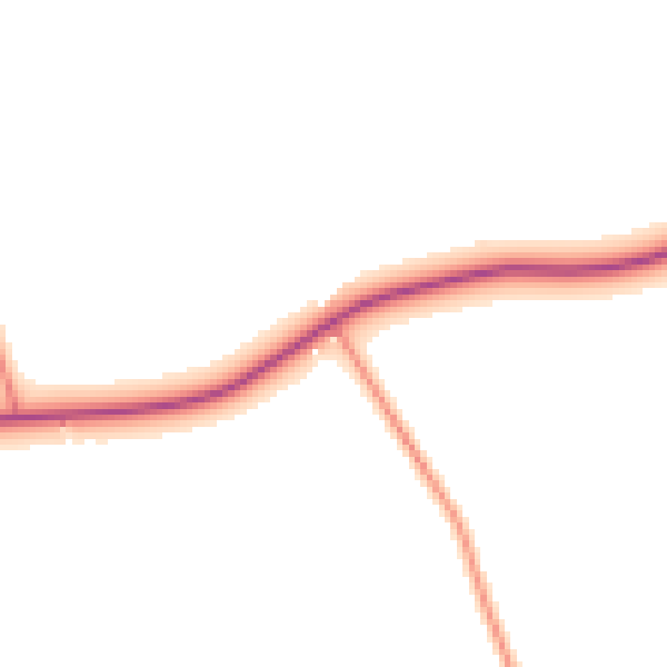 Daytime road noise heatmap for SG8 0HB