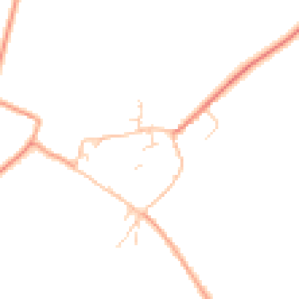 Daytime road noise heatmap for SG8 0QQ
