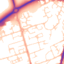 Daytime road noise heatmap for SG8 5AP
