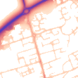 Daytime road noise heatmap for SG8 5AR