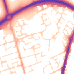 Daytime road noise heatmap for SG8 5AT