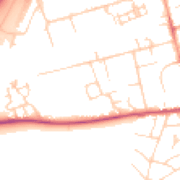 Daytime road noise heatmap for SG8 5BP