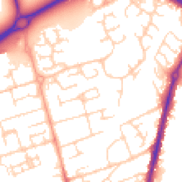 Daytime road noise heatmap for SG8 5EE