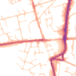 Daytime road noise heatmap for SG8 5GR